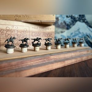 Blanton’s Bourbon Bottle Stoppers Full Set Fast Shipping Holiday Bar Gift NWOT